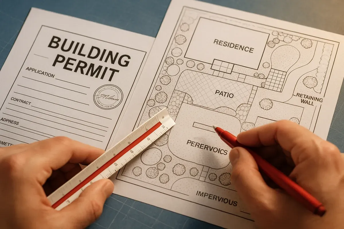 How Hardscape Contractors Use Site Plans to Avoid Permit Delays