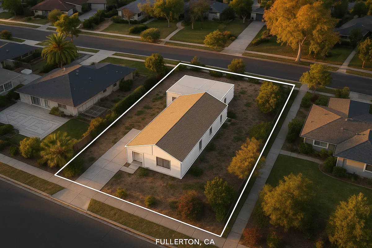 Site plan requirements for residential properties in Fullerton, California