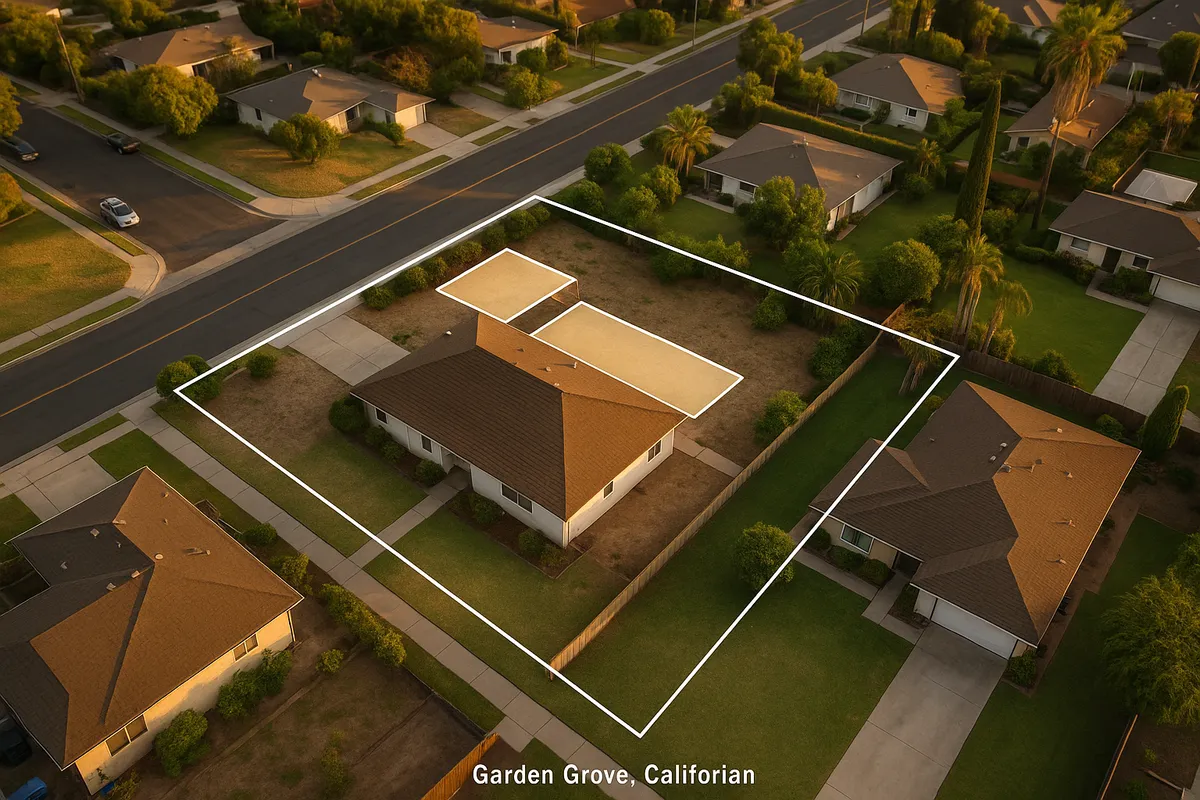 Site plan requirements for residential properties in Garden Grove, California