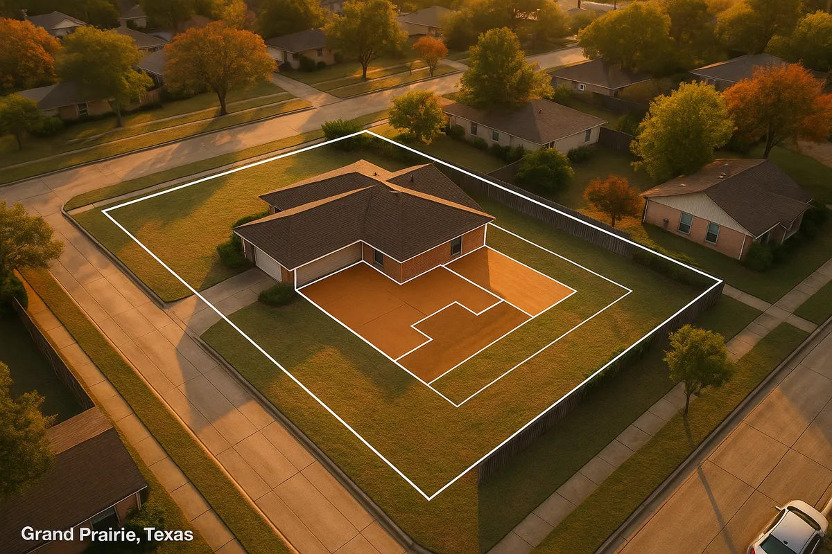 Site plan requirements for residential properties in Grand Prairie, Texas