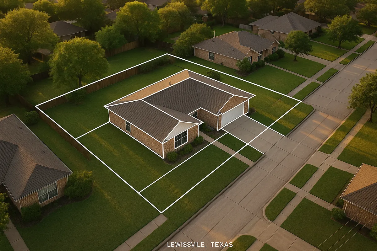 Site plan requirements for residential properties in Lewisville, Texas