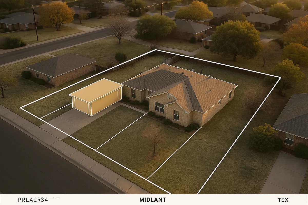 Site plan requirements for residential properties in Midland, Texas
