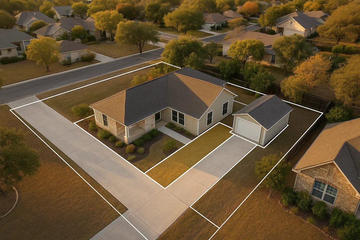 Site plan requirements for residential properties in New Braunfels, Texas
