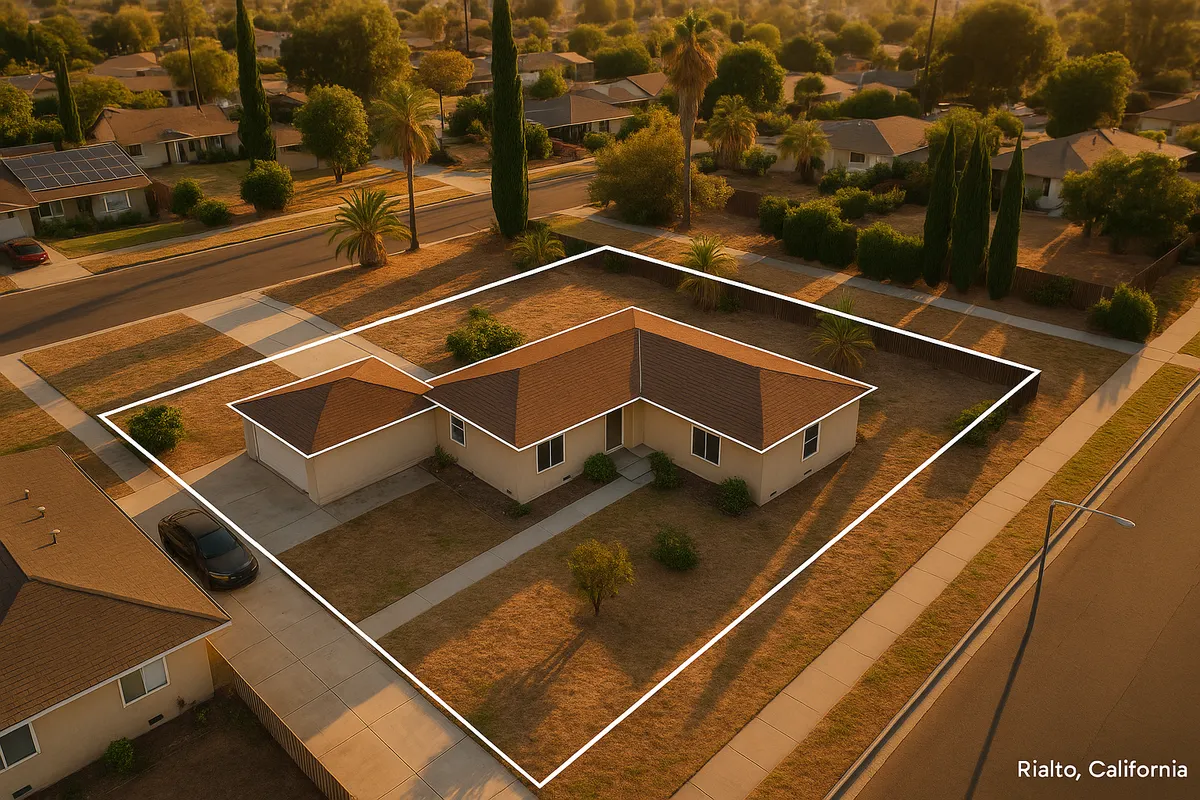 Site plan requirements for residential properties in Rialto, California