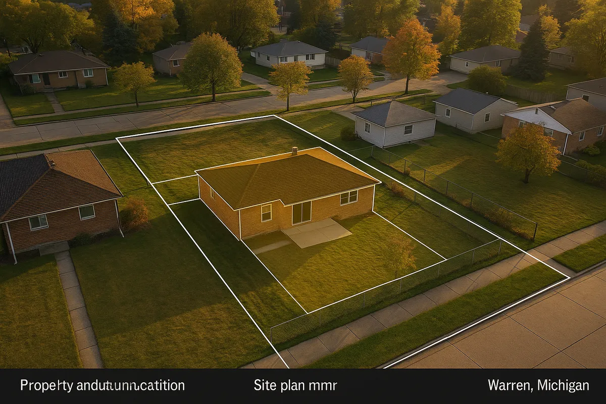 Site plan requirements for residential properties in Warren, Michigan